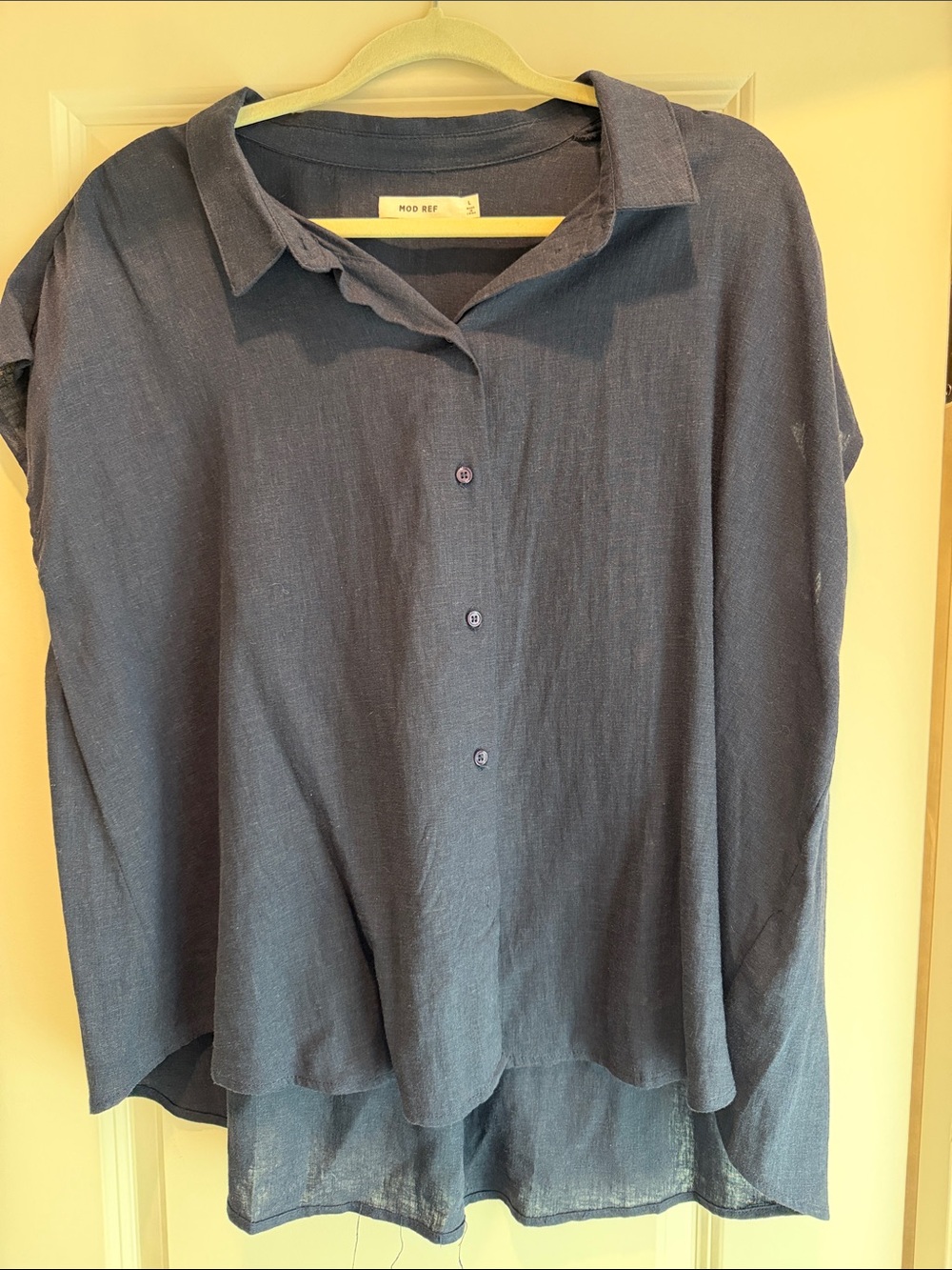 Mod Ref Navy Relaxed Button-Down Shirt